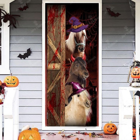 Joycorners Happy Halloween Freaky Miniature Horse Door Cover