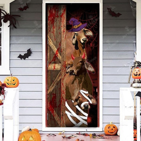 Joycorners Happy Halloween Freaky Red Brahman Door Cover