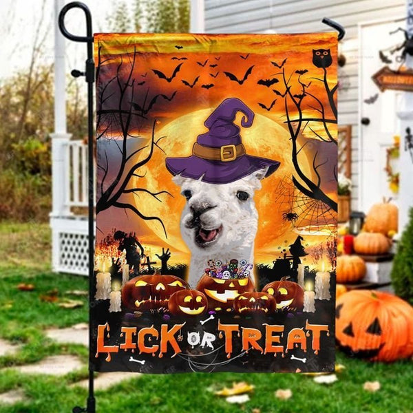 Joycorners Happy Halloween Alpaca Lick Or Treat 3D Printed Flag