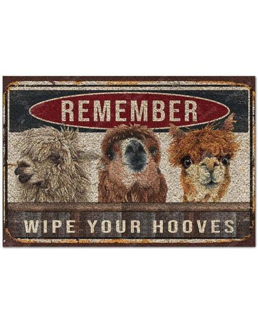 Joycorners Alpaca Wipe Your Hooves All Over Printed 3D Doormat