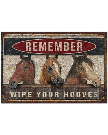 Joycorners Horse Wipe Your Hooves All Over Printed 3D Doormat