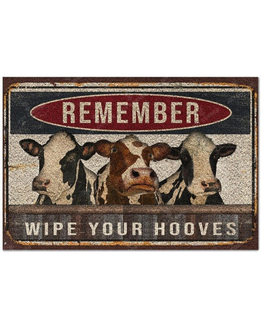 Joycorners Cattle Wipe Your Hooves All Over Printed 3D Doormat