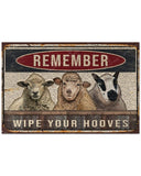 Joycorners Sheep Wipe Your Hooves All Over Printed 3D Doormat