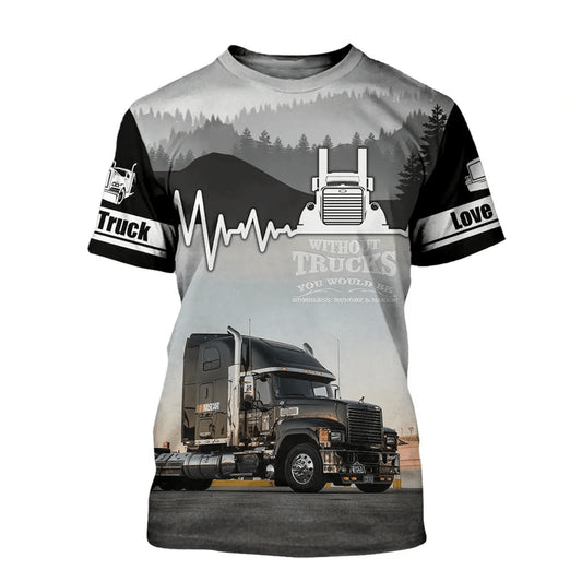 Joycorners Truck Personalized Name Shirts Truck Driver Lover