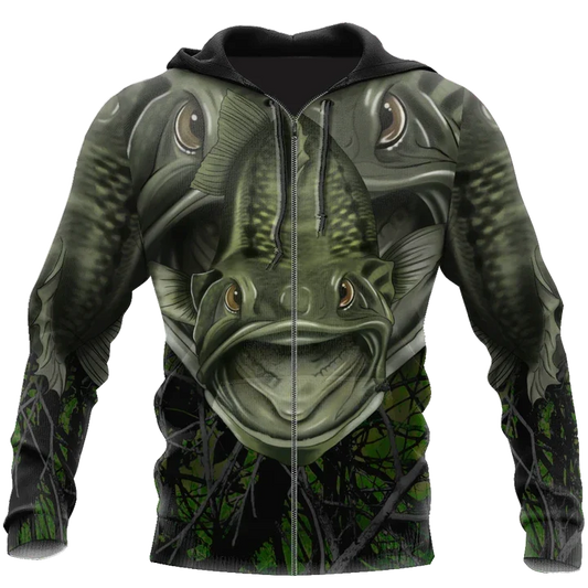 Joycorners LARGEMOUTH Fishing 3D Hoodie