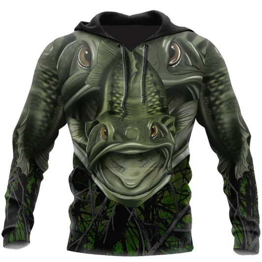 Joycorners LARGEMOUTH Fishing 3D Hoodie