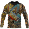 Joycorners TROUT-SALMON Fishing 3D Hoodie