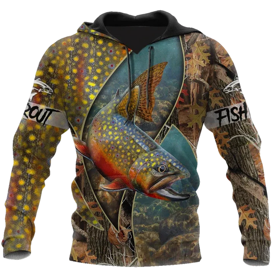 Joycorners TROUT-SALMON Fishing 3D Hoodie