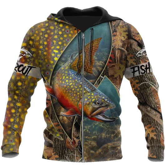 Joycorners TROUT-SALMON Fishing 3D Hoodie