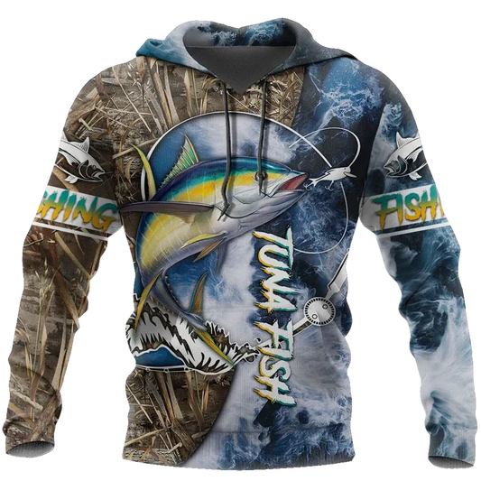 Joycorners LIFE TUNA Fishing 3D Hoodie