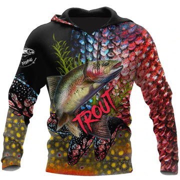Joycorners TROUT-SALMON Fishing 3D Hoodie