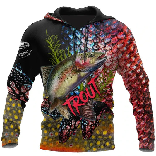 Joycorners TROUT-SALMON Fishing 3D Hoodie