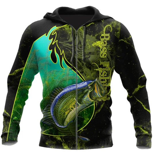 Joycorners BASS Fishing 3D Hoodie