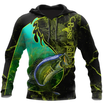 Joycorners BASS Fishing 3D Hoodie