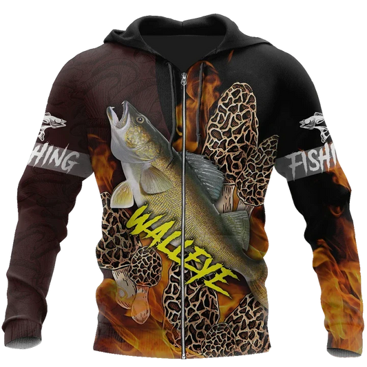 Joycorners WALLEYE Fishing 3D Hoodie