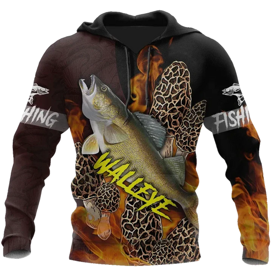 Joycorners WALLEYE Fishing 3D Hoodie