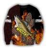 Joycorners WALLEYE Fishing 3D Hoodie