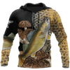 Joycorners WALLEYE Fishing 3D Hoodie