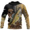 Joycorners WALLEYE Fishing 3D Hoodie