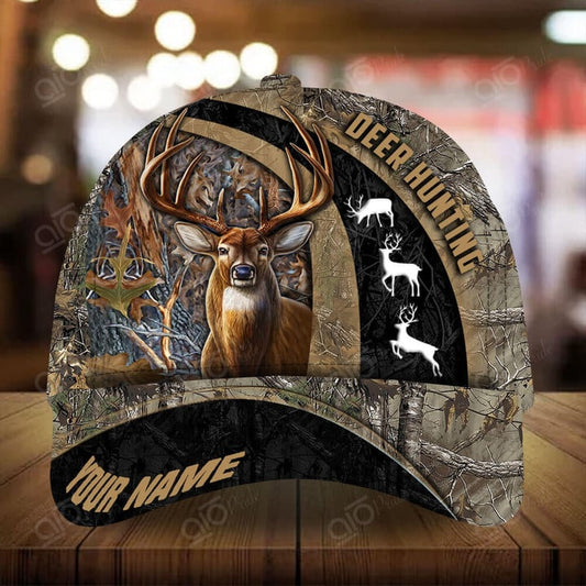Joycorners Awesome Deer Hunting Personalized Hats 3D Multicolored