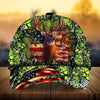 Joycorners Best Cracked Flag Deer Hunting Personalized Hats 3D Multicolored