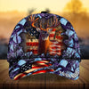 Joycorners Best Cracked Flag Deer Hunting Personalized Hats 3D Multicolored