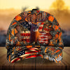 Joycorners Best Cracked Flag Deer Hunting Personalized Hats 3D Multicolored