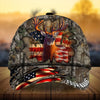 Joycorners Best Cracked Flag Deer Hunting Personalized Hats 3D Multicolored