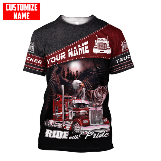 Joycorners Truck Personalized Name Shirts Truck Driver Lover