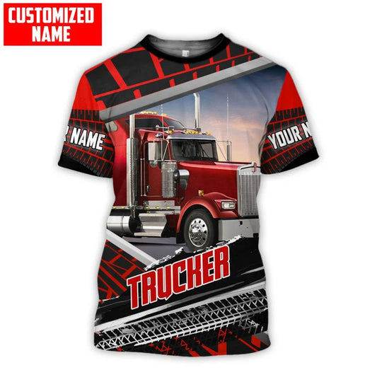 Joycorners Truck Personalized Name Shirts Truck Driver Lover