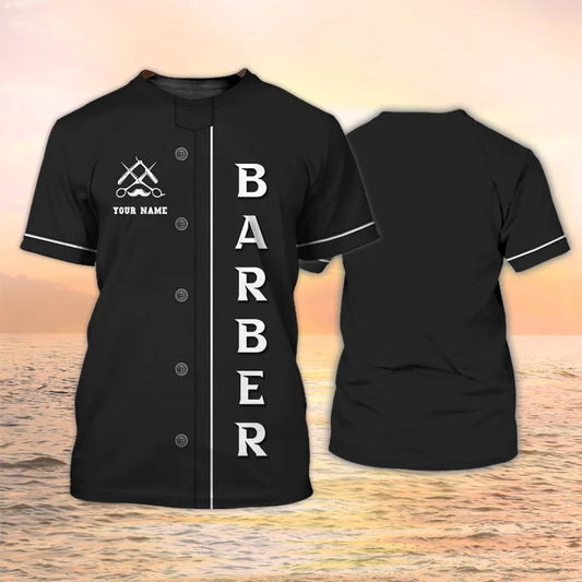 Barber Tools Personalized Name 3D Shirt