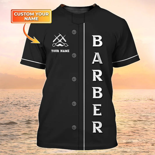 Barber Tools Personalized Name 3D Shirt