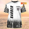 Barber Tools Personalized Name 3D Shirt