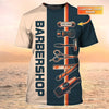 Barber Shop Personalized Name 3D Shirt