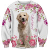 Joycorners Golden Retriever Floral 3D Custom Name And Dog Full Print Shirts