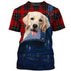 Joycorners Golden Retriever Lovely 3D Custom Name And Dog Full Print Shirts