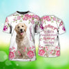 Joycorners Golden Retriever Floral 3D Custom Name And Dog Full Print Shirts