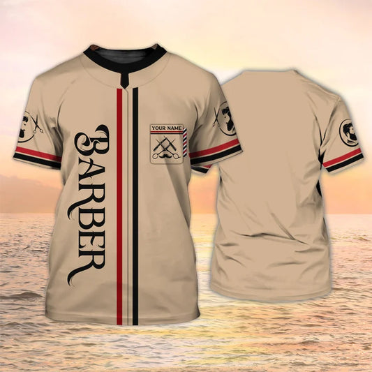 Barber Tools Personalized Name 3D Shirt