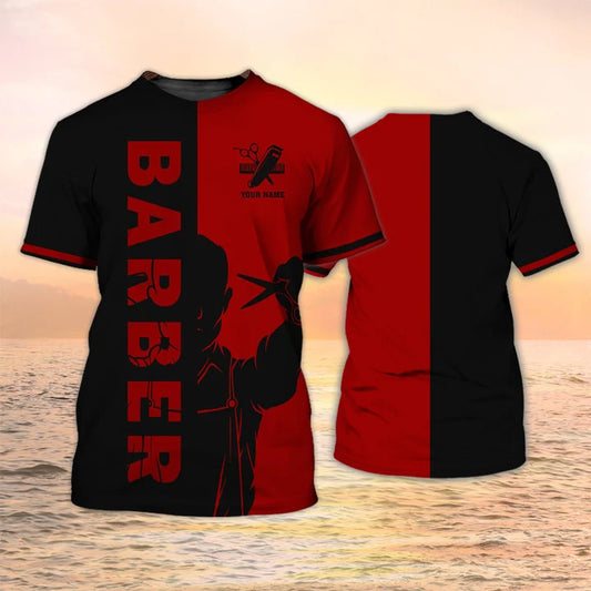 Barber Shop Personalized Name 3D Shirt