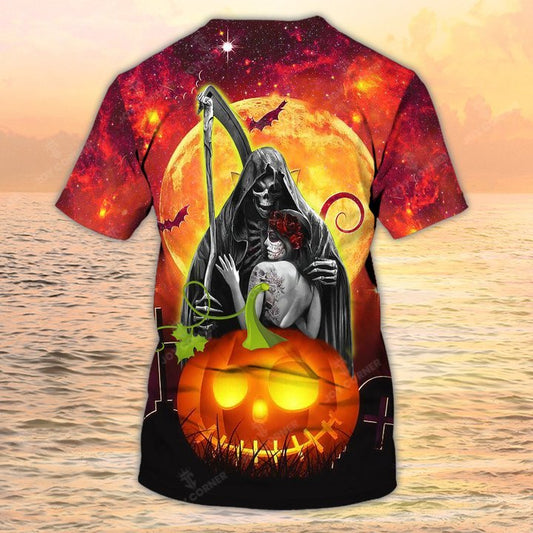 Joycorners Skull Girl Halloween 3D Tshirt