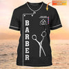 Barber Shop Personalized Name 3D Shirt