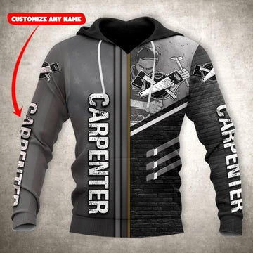 PREMIUM CARPENTER CUSTOM NAME 3D ALL OVER PRINTED UNISEX SHIRTS HOODIE