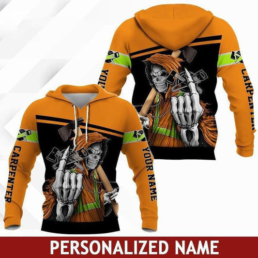 PREMIUM CARPENTER CUSTOM NAME 3D ALL OVER PRINTED UNISEX SHIRTS HOODIE