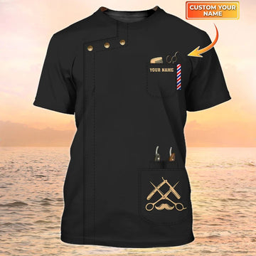 Barber Shop Personalized Name 3D Shirt