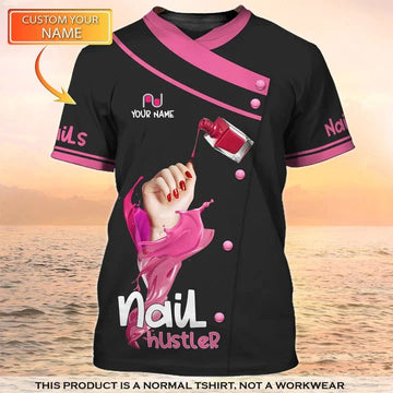 Nails - Personalized Name Gift for Nails Lovers, Nails Salon Uniform 3D Shirt