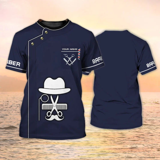 Barber Shop Personalized Name 3D Shirt