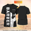 Barber Shop Personalized Name 3D Shirt