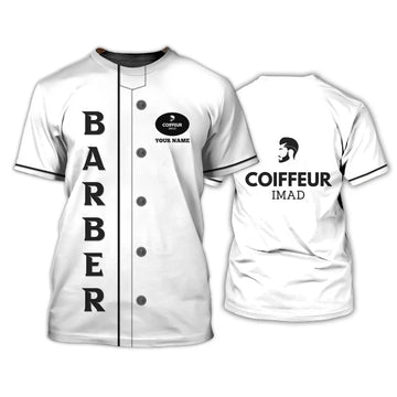 Barber Shop Personalized Name 3D Shirt