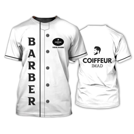 Barber Shop Personalized Name 3D Shirt