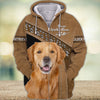 Joycorners Golden Retriever Lover Never Walk Alone 3D Custom Name And Dog Full Print Shirts